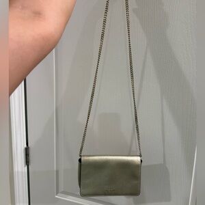kate spade Metallic Gold Crossbody with Chain Strap